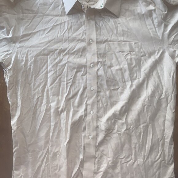 Tommy Hilfiger Button Down Yellow White TLC The Lifetime Collar 17 32/33 Men - Picture 5 of 10